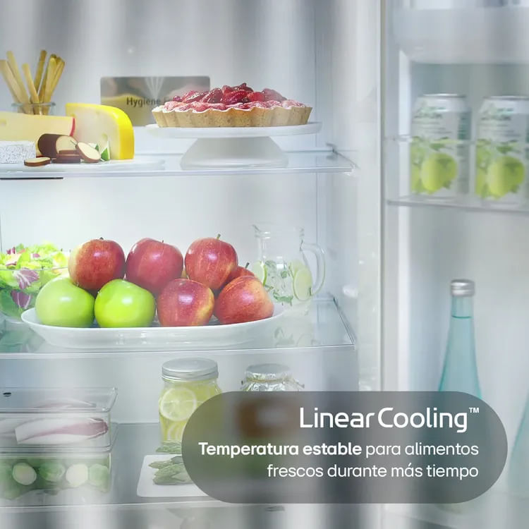 Nevera LG No Frost Congelador Superior 266 Litros LinearCooling VT26BPY Plata img #6