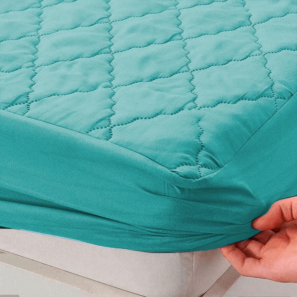 Combo Protector Impermeable Queen Turquesa 190Cm*160Cm img #3