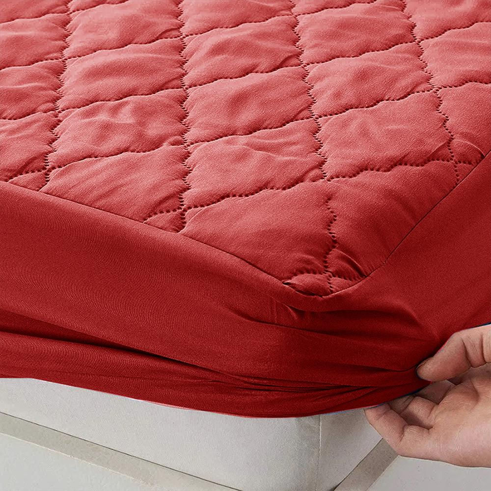 Combo Protector Impermeable Doble Rojo 190Cm*140Cm img #3