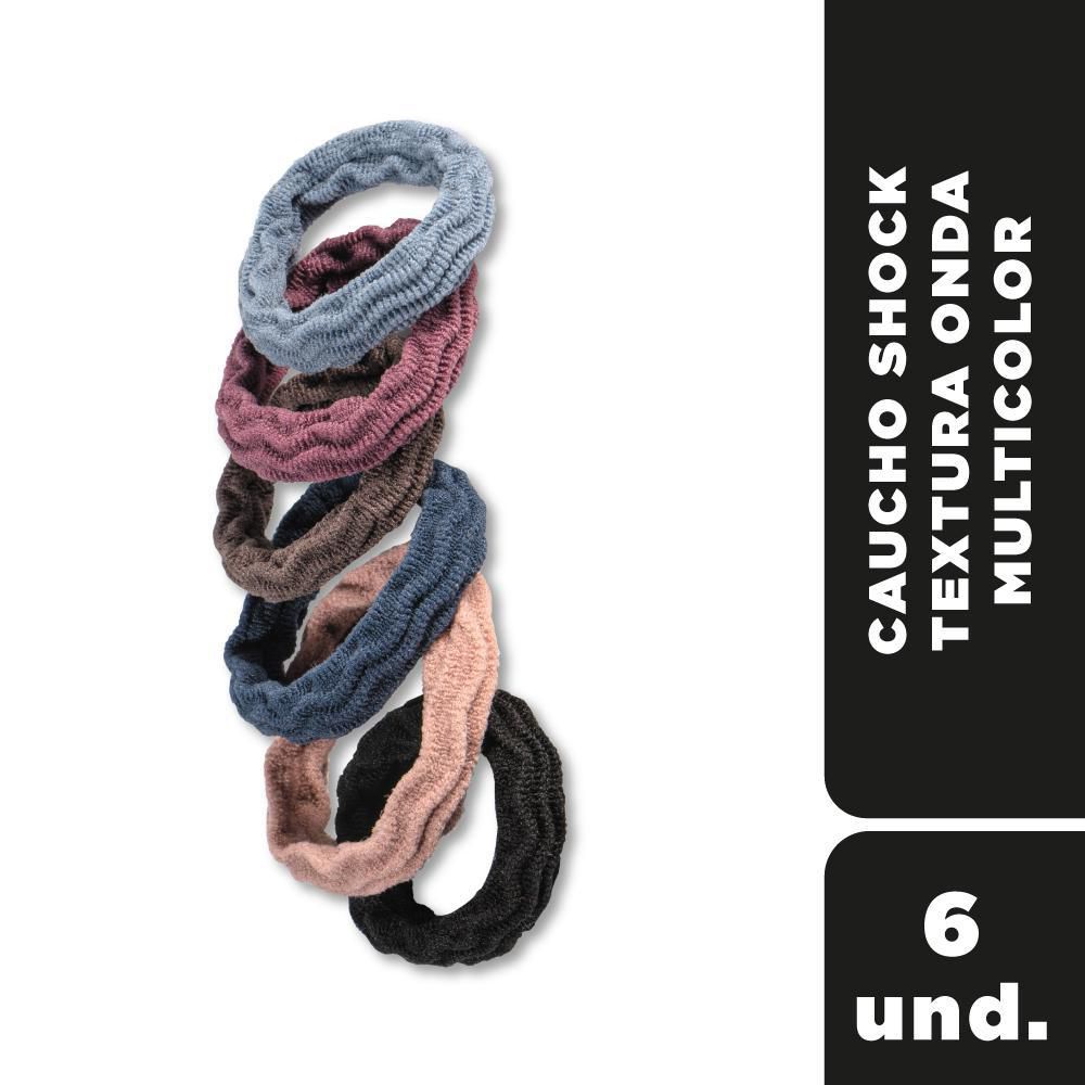 Cauchos para el cabello SHOCK onda multicolor (6  und) img #1