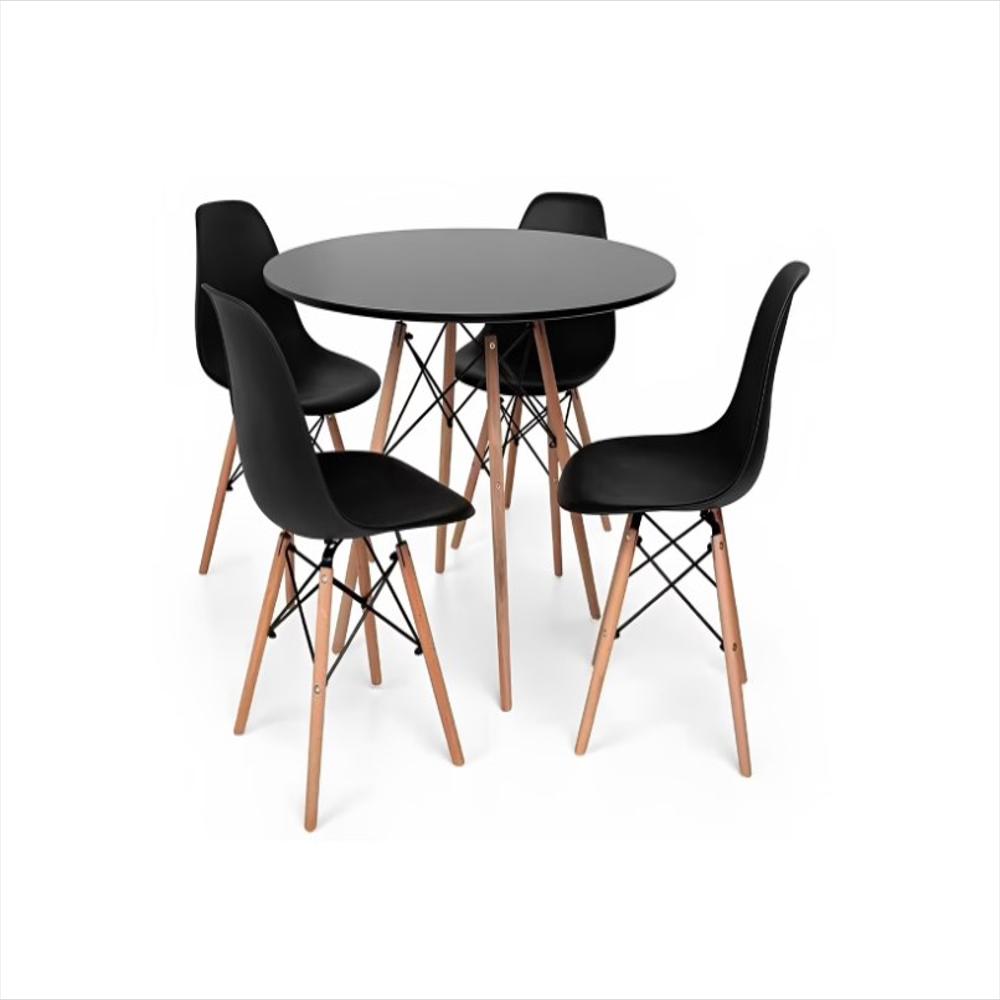Mesa Eames Redonda Color Negro img #2
