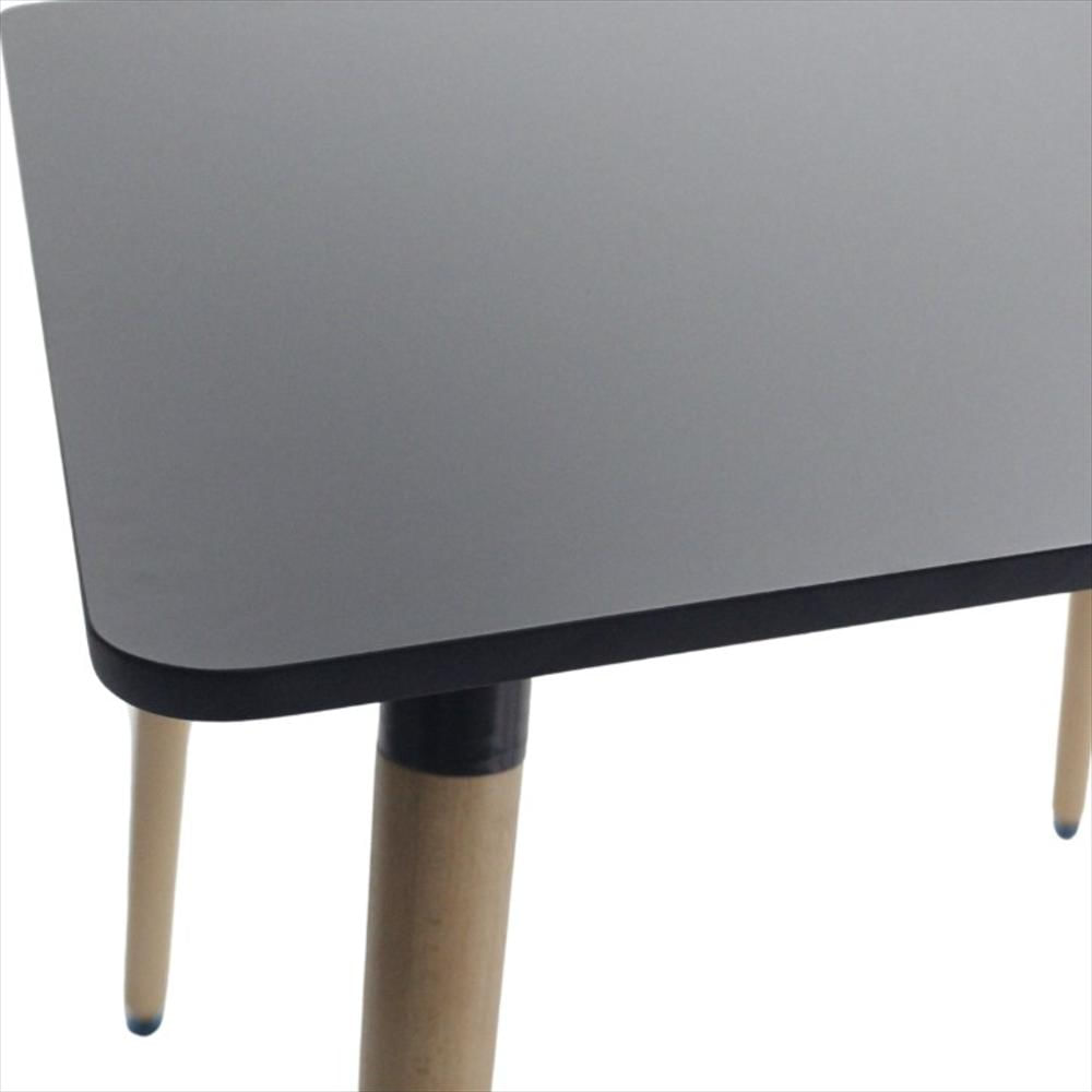 Mesa De Madera Eames Cuadrada De 80 Cm Negra img #4