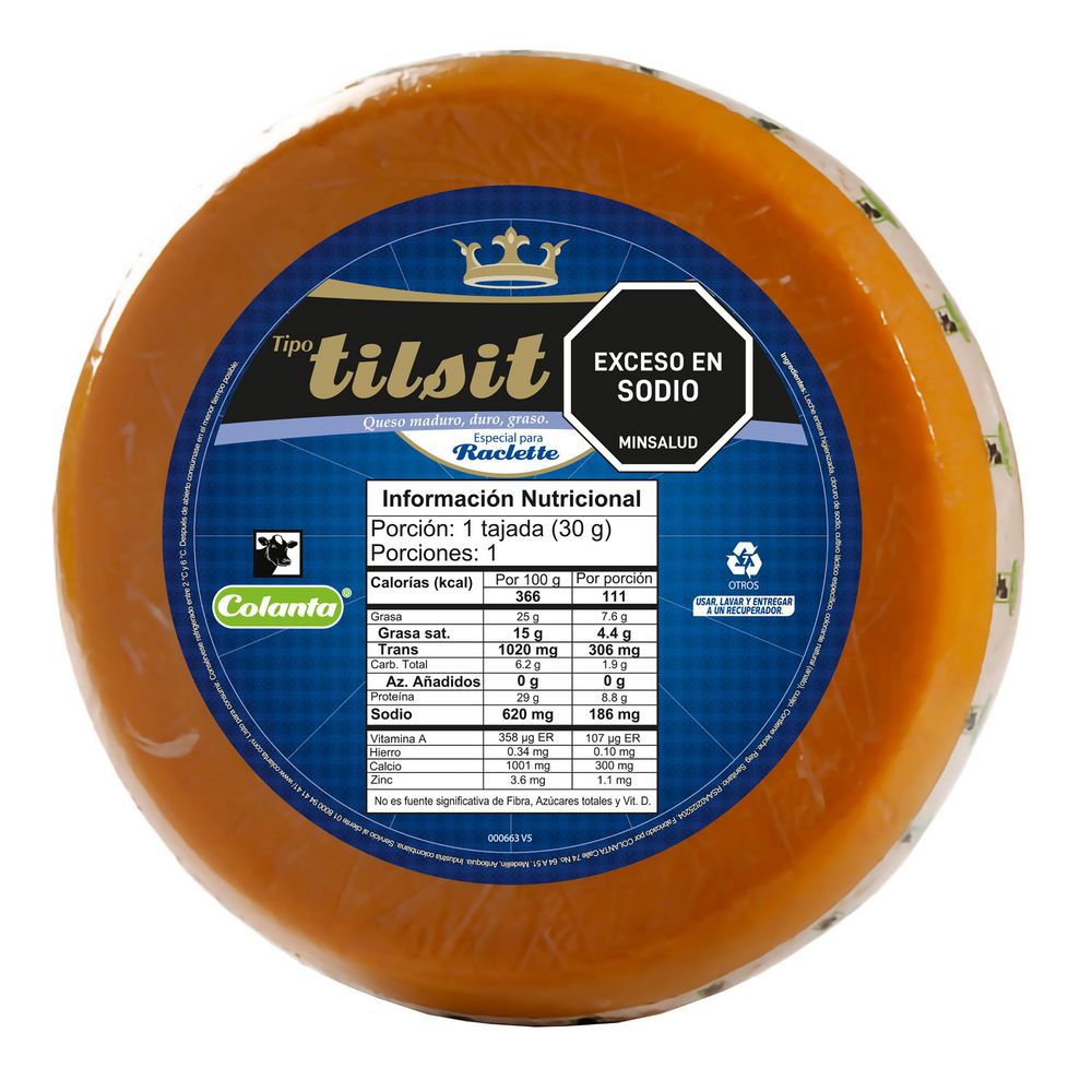 Queso tilsit COLANTA para raclette porcionado tienda img #1