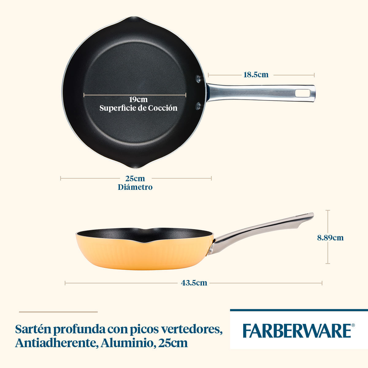 Sartén con picos vertederos DiamondMax® Farberware img #3