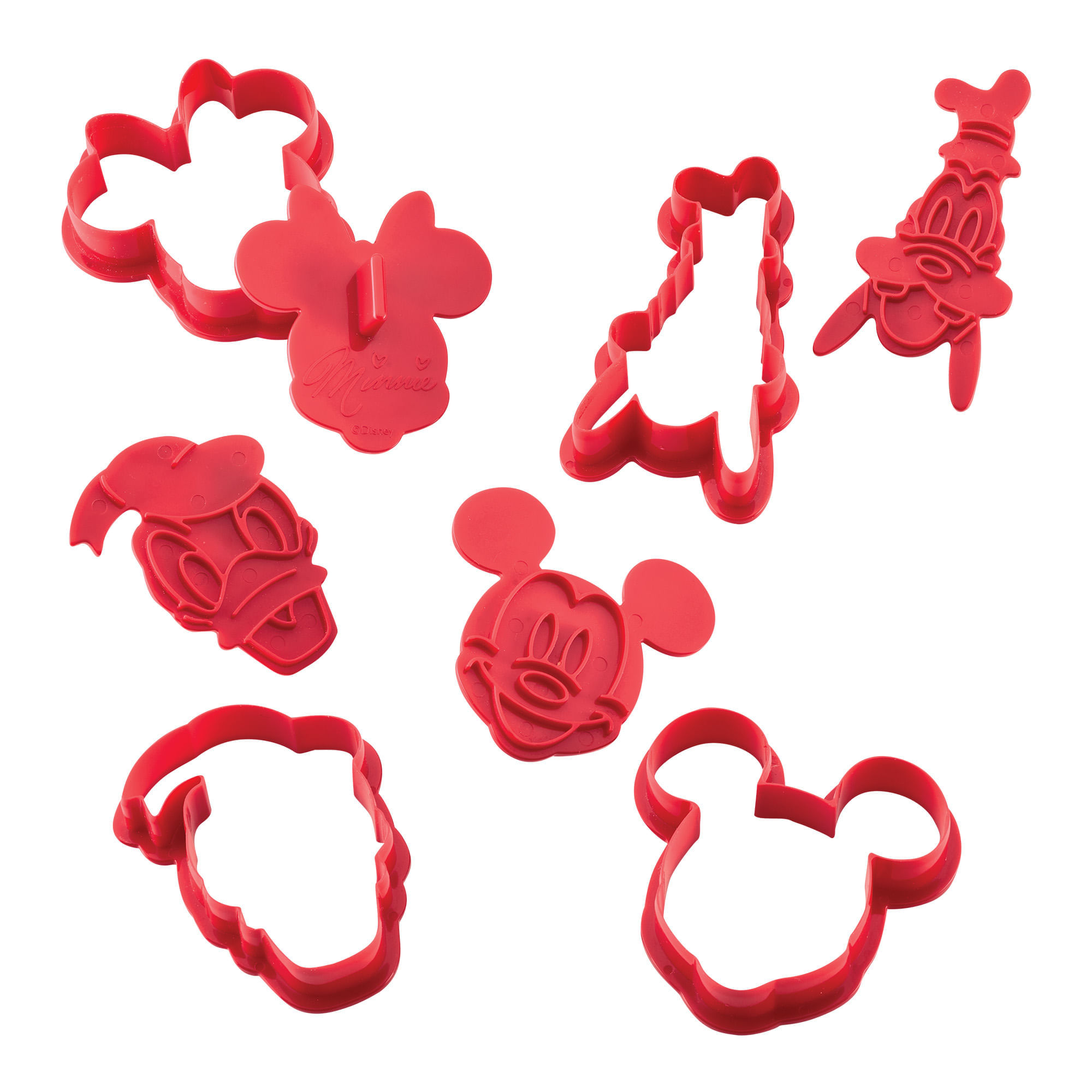 Juego de sellos y cortadores de galletas 8 Pzs en forma de Disney. Farberware rojo img #1