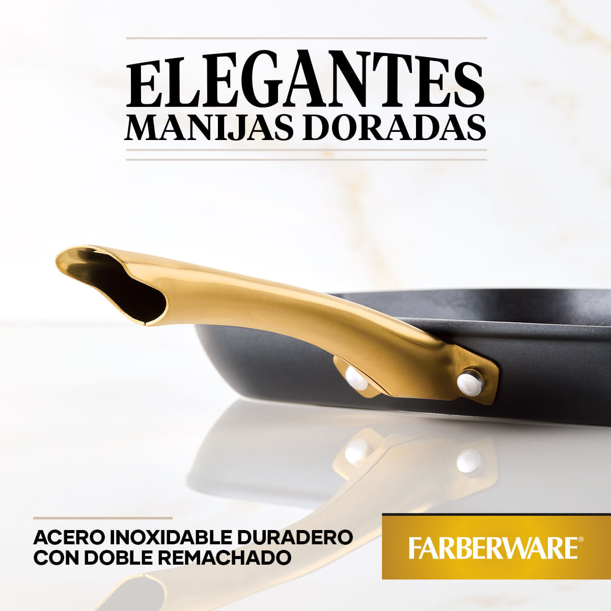 Plancha con Grill 27cm. Forged Induction. Aluminio forjado. Antiadherente Cerámico. Color Negro. Placa de Inducción. Farberware. img #9