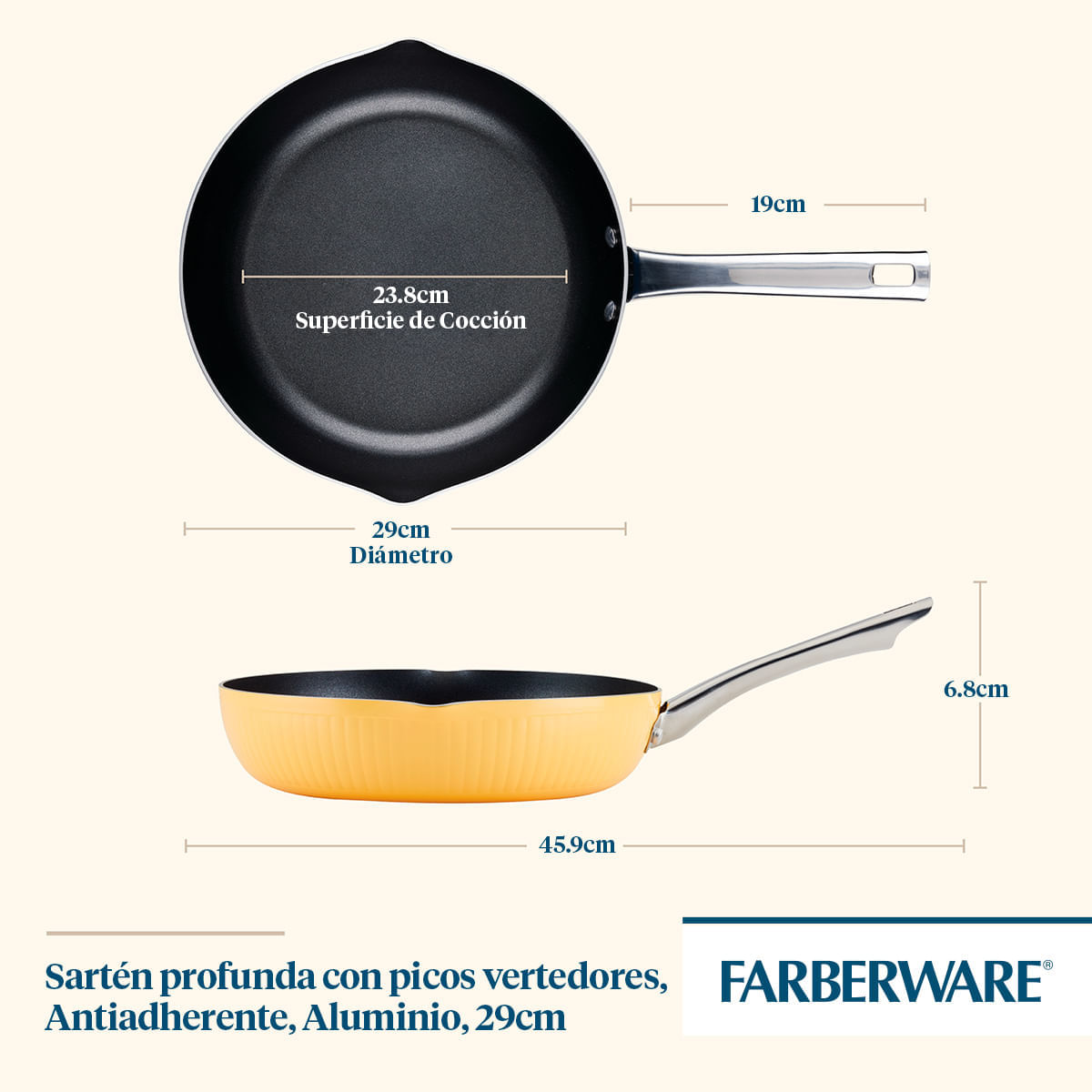 Sartén con picos vertederos DiamondMax® Farberware img #3
