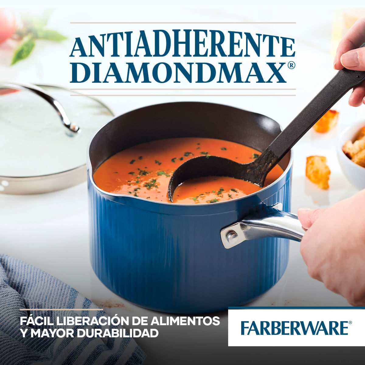 Perol antiadherente 18cm con tapa Farberware img #5