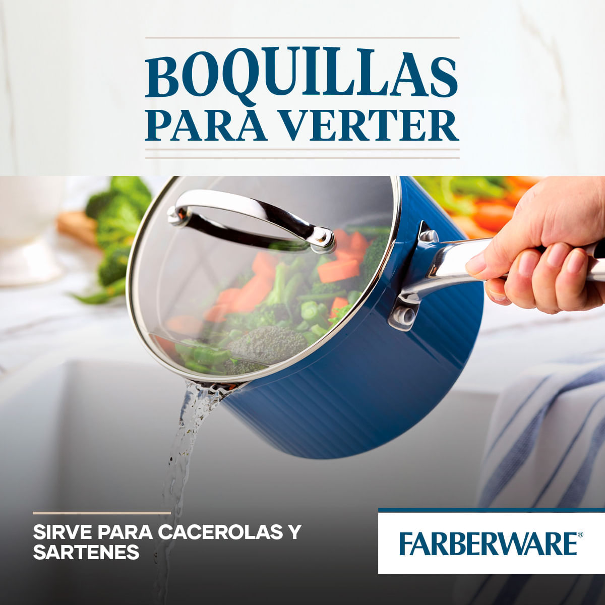 Perol antiadherente 18cm con tapa Farberware img #4