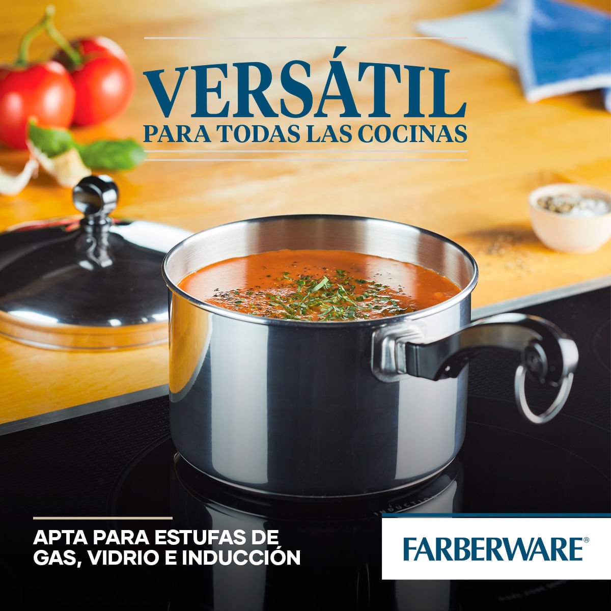 Perol 17cm con tapa, acero inoxidable, Classic Farberware. img #2