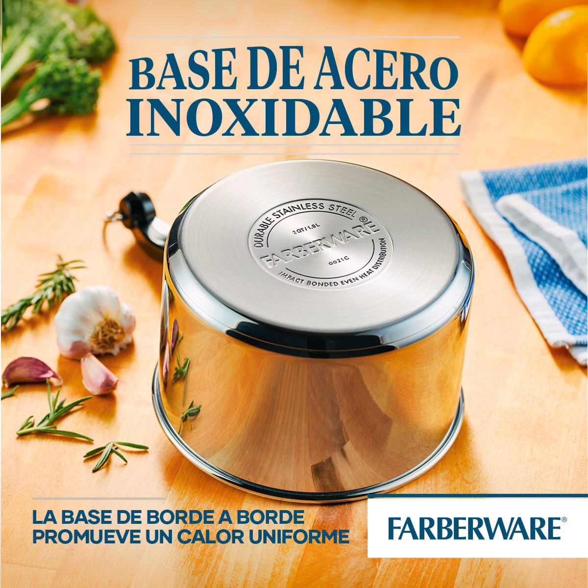 Perol 17cm con tapa, acero inoxidable, Classic Farberware. img #4