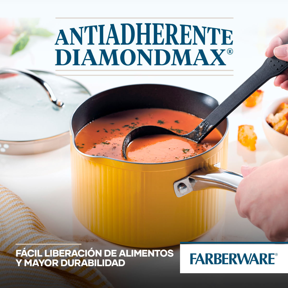 Perol antiadherente 18cm con tapa Farberware img #5