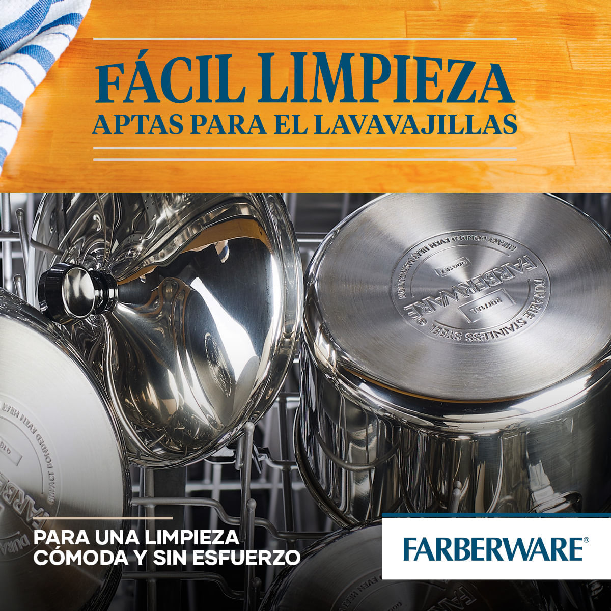 Olla 21cm con tapa, acero inoxidable, Classic Farberware. img #7