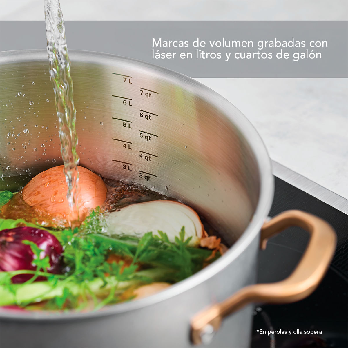 Juego de Ollas 10 pzs, Acero inoxidable 5 capas. StoneWash. KitchenAid img #15