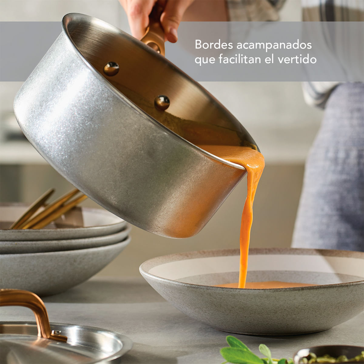 Juego de Ollas 10 pzs, Acero inoxidable 5 capas. StoneWash. KitchenAid img #11
