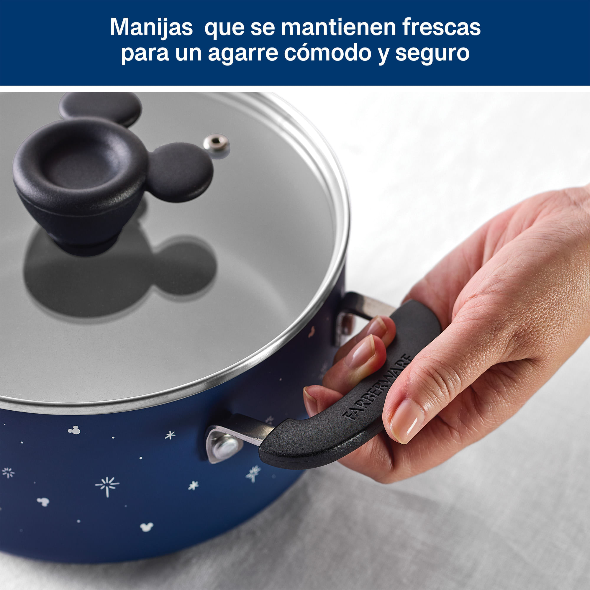 Olla con tapa, antiadherente cerámico. Colección Disney  Bon Voyage. Farberware img #8