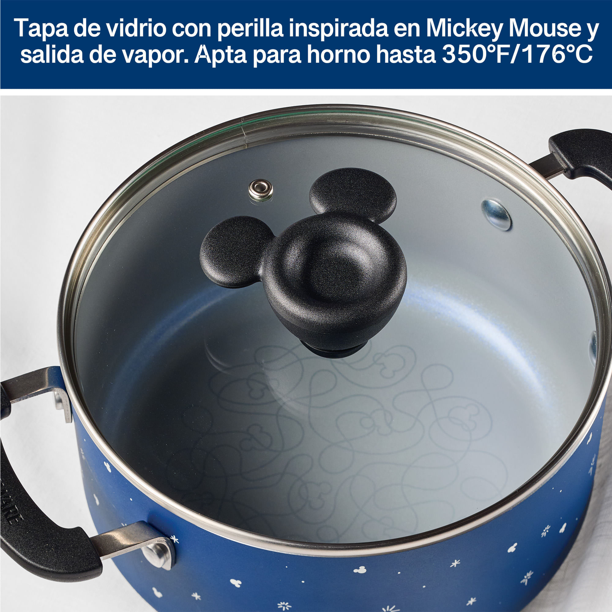 Olla con tapa, antiadherente cerámico. Colección Disney  Bon Voyage. Farberware img #10