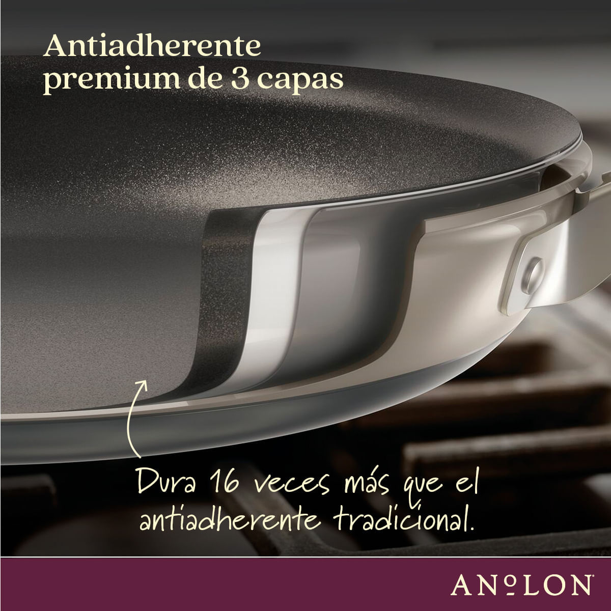 Sartén antiadherente anodizado duro. Archieve Anolon img #4