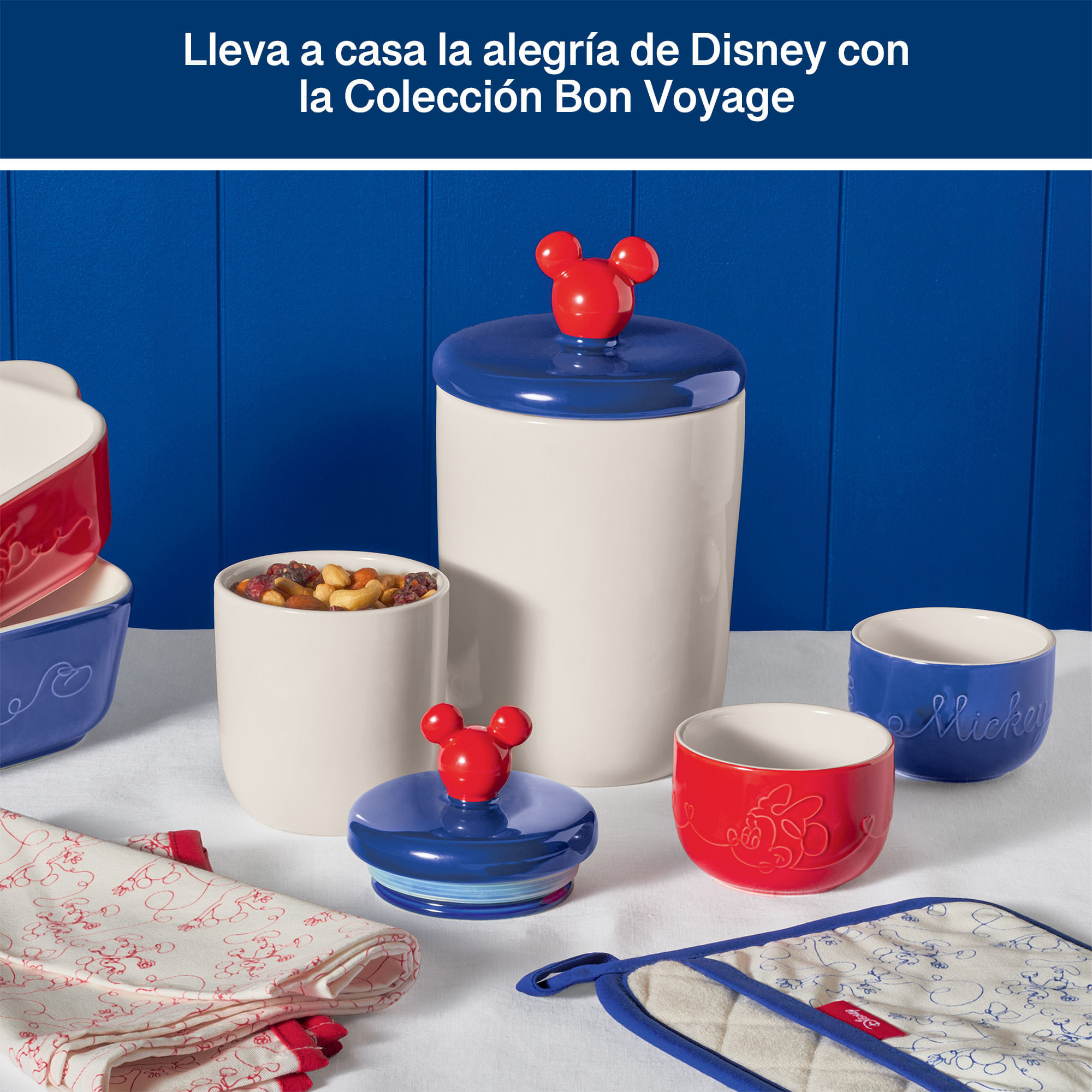 Set x 2 recipientes de cerámica con tapa hermética para almacenamiento. Colección Disney Home Bon Voyage img #7