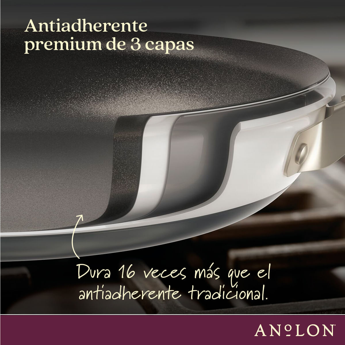 Sartén antiadherente anodizado duro. Archieve Anolon img #4