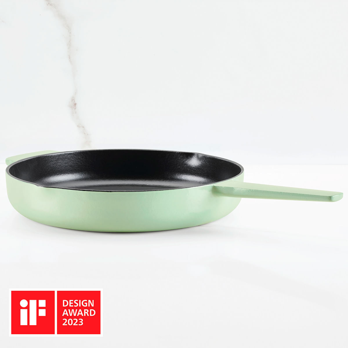 Sarten 30 cm con asa y picos vertedores, Hierro Fundido, Esmaltado. KitchenAid img #8