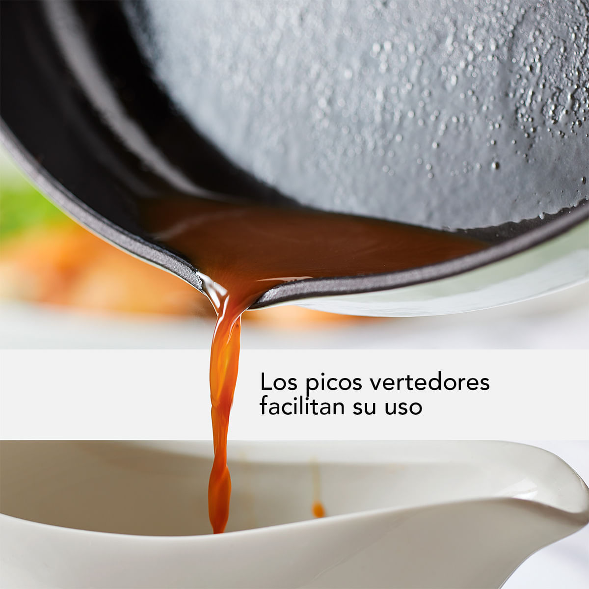 Sarten 30 cm con asa y picos vertedores, Hierro Fundido, Esmaltado. KitchenAid img #11
