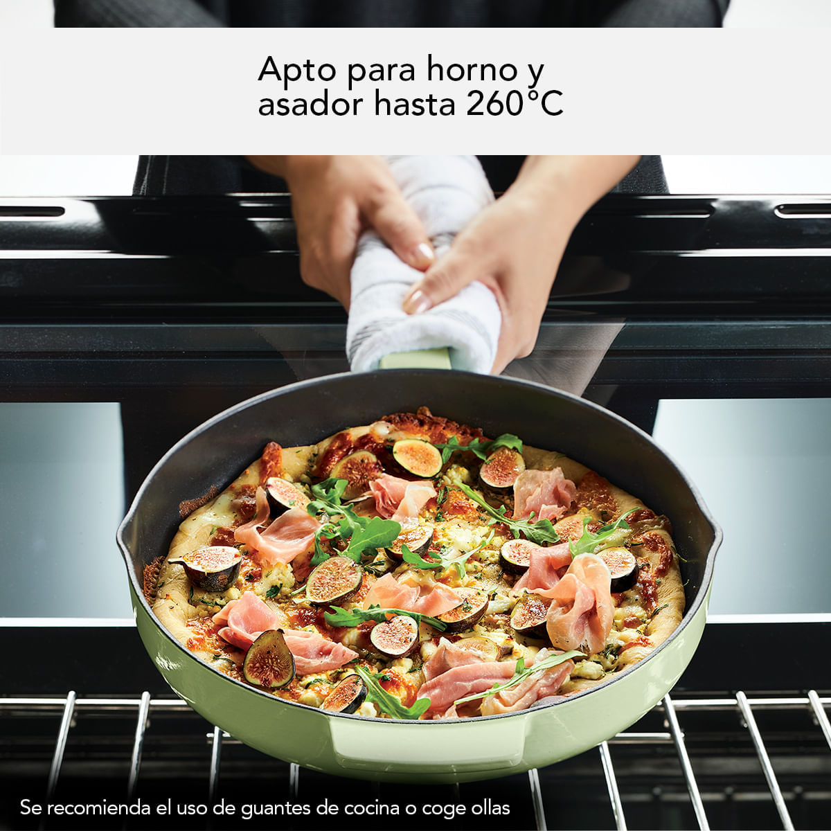 Sarten 30 cm con asa y picos vertedores, Hierro Fundido, Esmaltado. KitchenAid img #13
