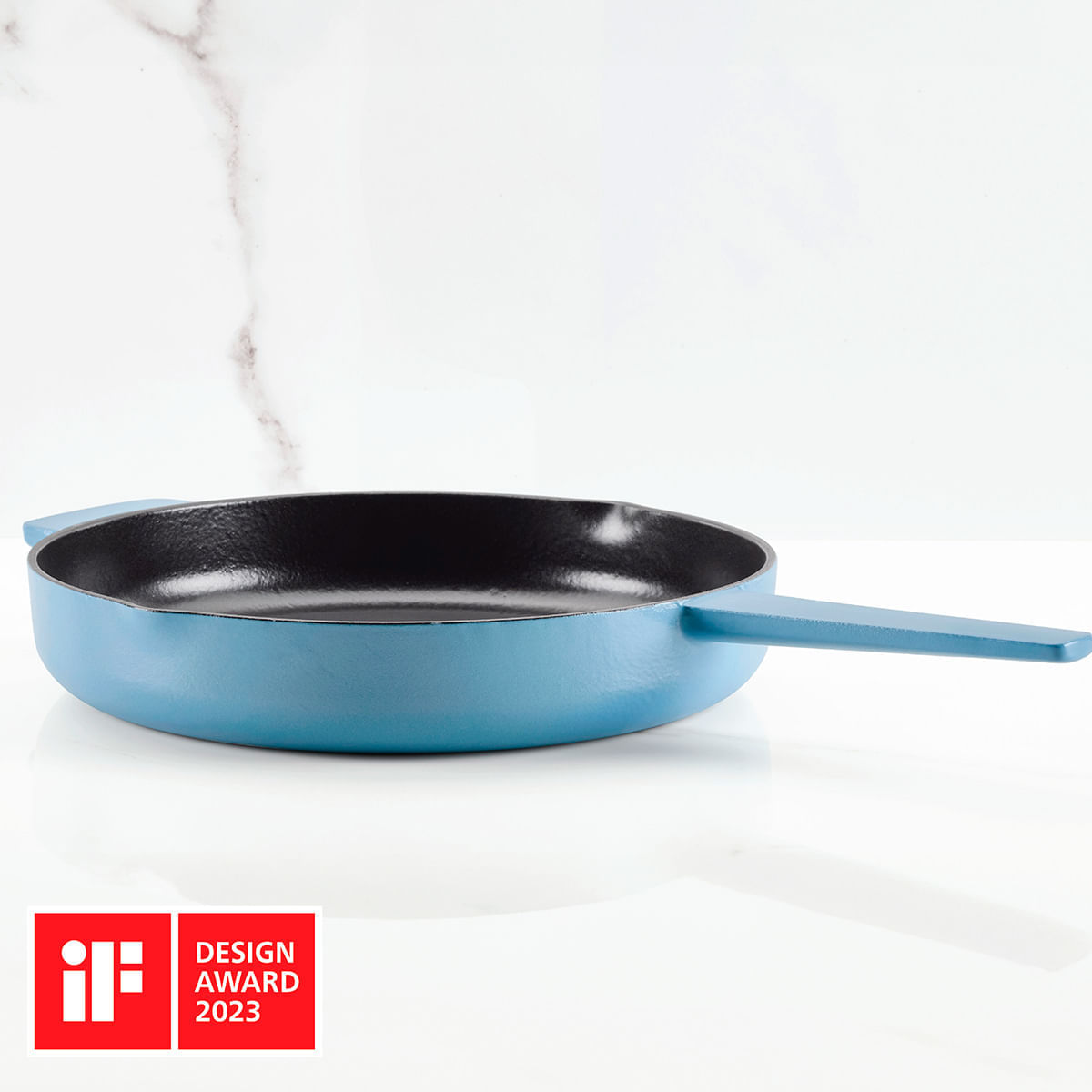 Sarten 30 cm con asa y picos vertedores, Hierro Fundido, Esmaltado. KitchenAid img #8