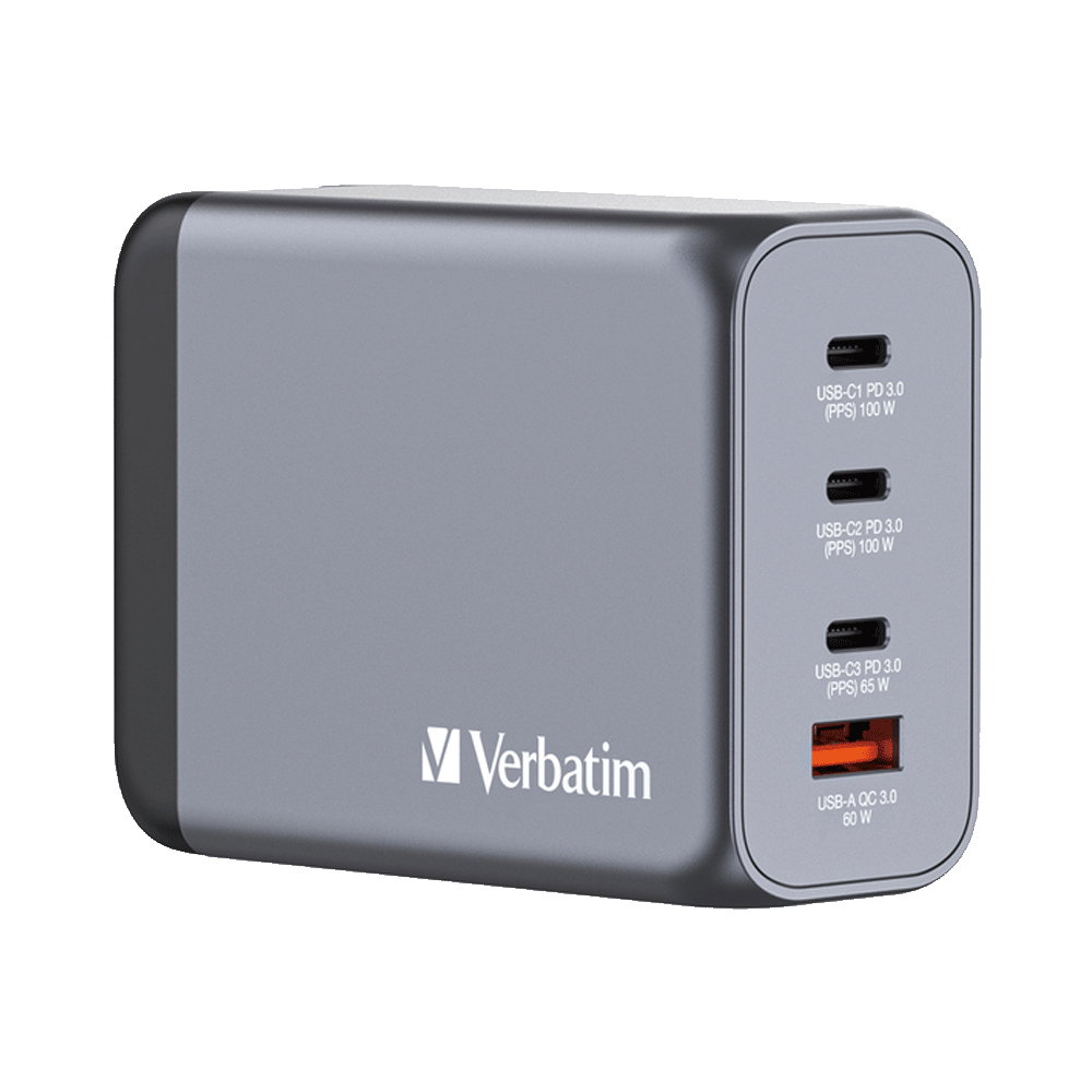 Cargador de Pared Verbatim GaN 240W 4 Puertos Gris img #2