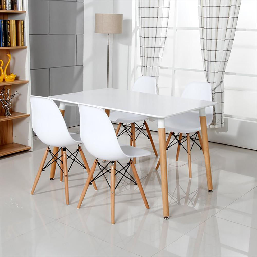 Mesa De Comedor Rectangular Eames Color Blanco img #2