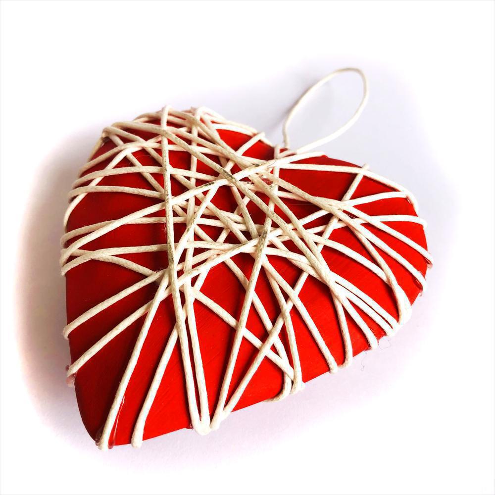 Corazón Rojo Nudo Colgante img #1