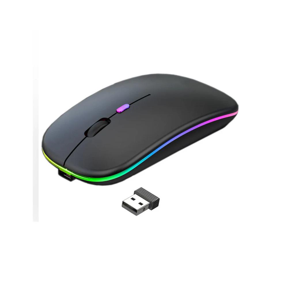 Mouse Bluetooth Inalambrico Recargable Dpi Ajustable Luz Led img #3
