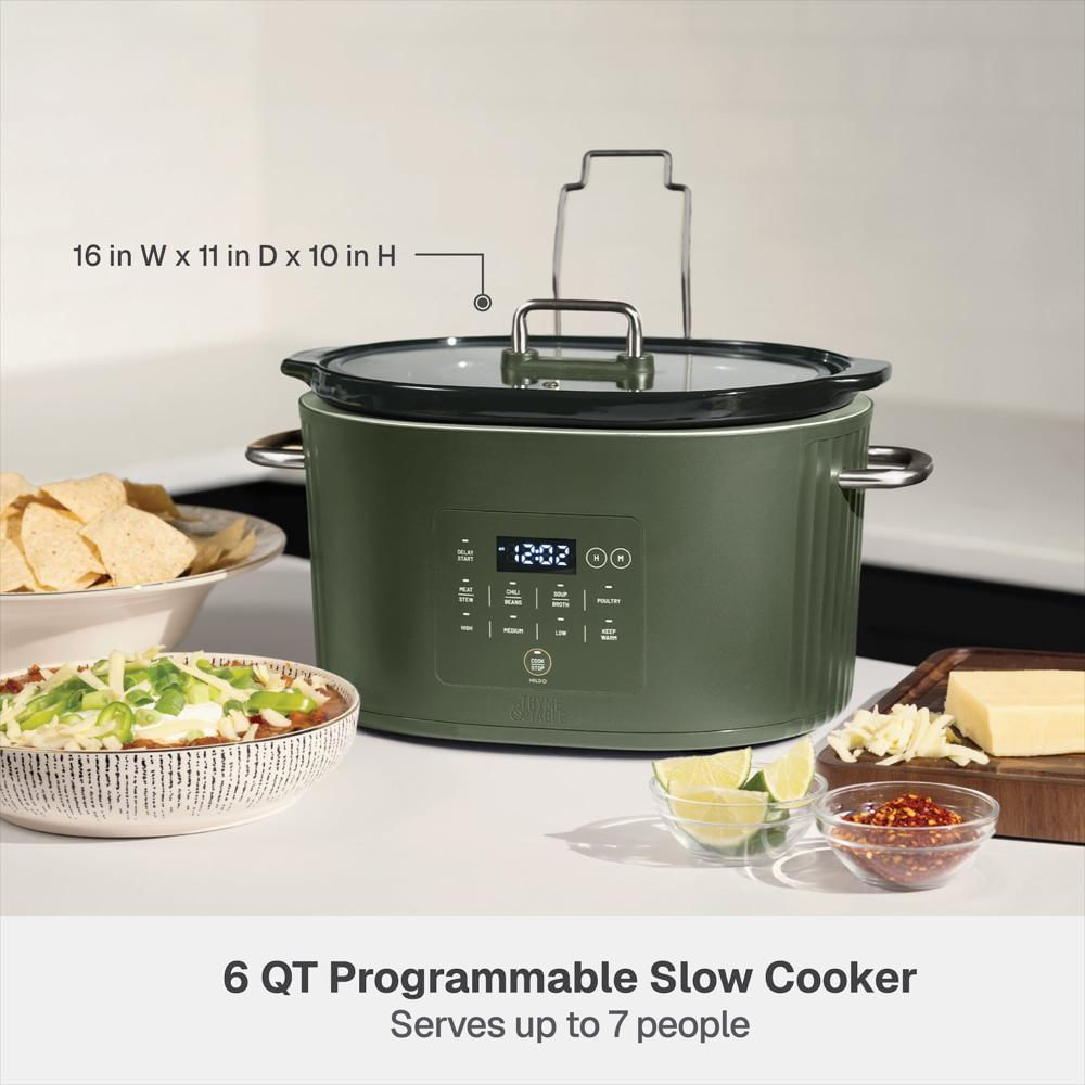 Olla De Cocción Lenta Thyme & Table 6Qt Programable Color Dusty img #3