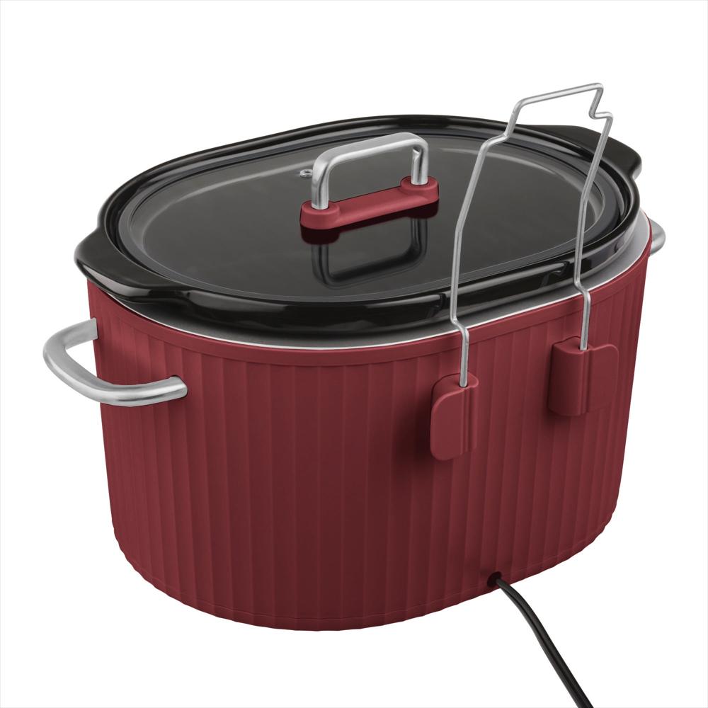 Olla De Cocción Lenta Thyme & Table 6Qt Programable Color Cabernet img #3
