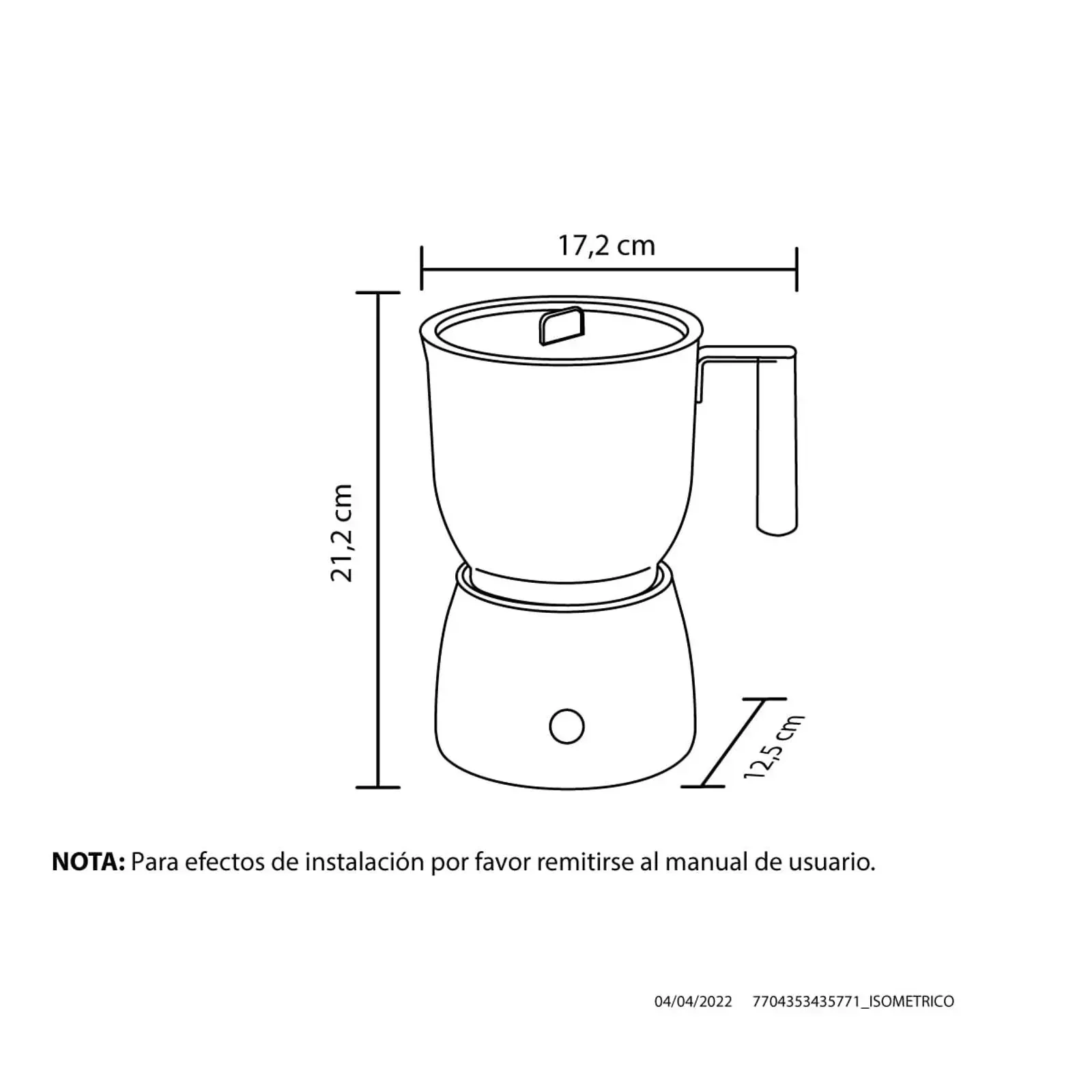 Chocotera Multibebida Haceb 600 ml 3 Tazas Inox img #2