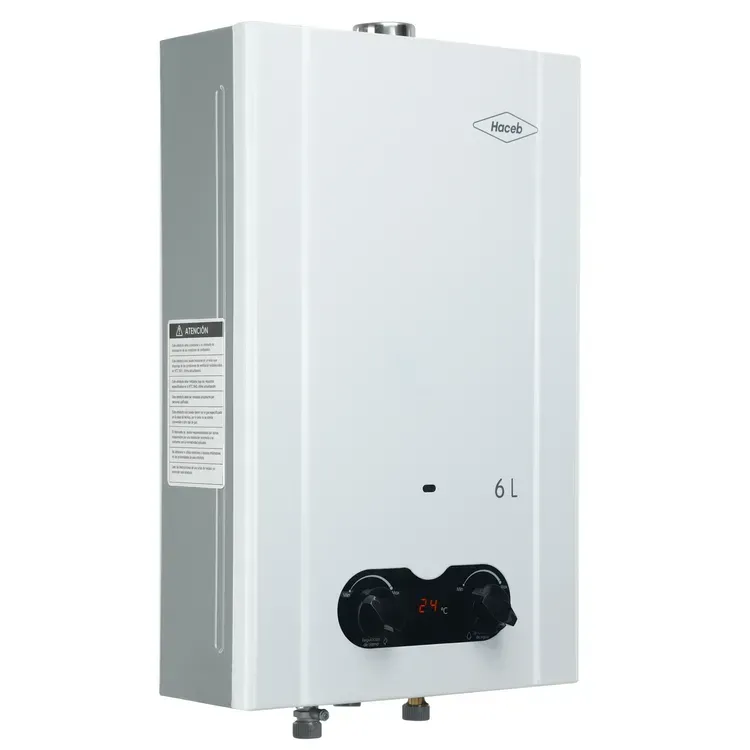 Calentador de Paso Haceb 6 Litros Tiro Forzado Gas Natural Blanco img #4