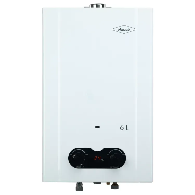 Calentador de Paso Haceb 6 Litros Tiro Forzado Gas Natural Blanco img #1