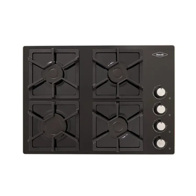Estufa de Empotrar Haceb 4 Puestos 60x43 cm Gas Propano Cristal Negro img #1