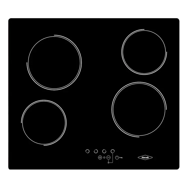 Estufa de Emportar Haceb 4 Puestos 60x51 cm Eléctrica Vitrocerámica 220V Negra img #1