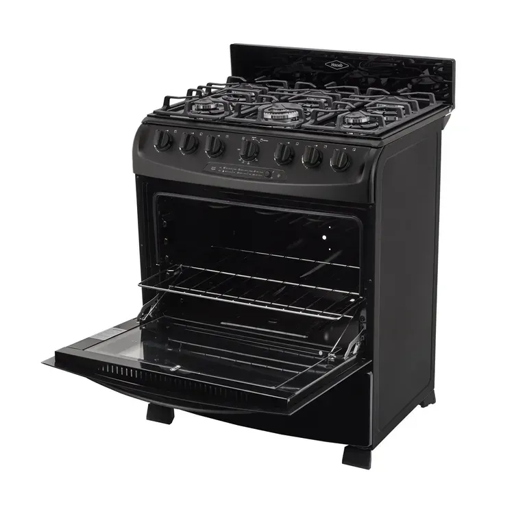Estufa de Piso Haceb 6 puestos 76 cm Gas Propano Cristal Negra img #4