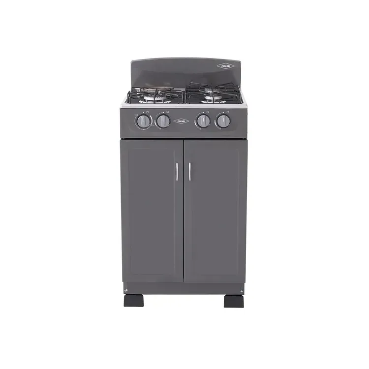 Estufa de Piso Haceb 4 Puestos 3x1 Gas Propano Mixta Gabinete Plata img #1