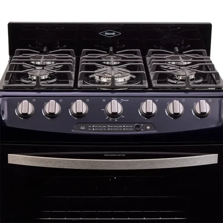 Estufa de Piso Haceb 6 puestos 76 cm Gas Natural Cristal Azul img #9