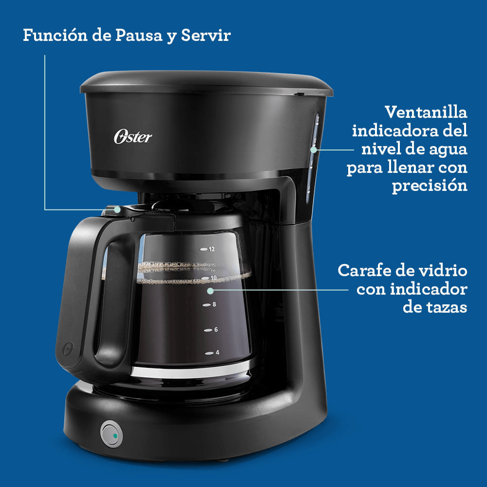 Cafetera Oster 1.5 Litros Capacidad 12 tazas BVSTDCP12B Negra img #5