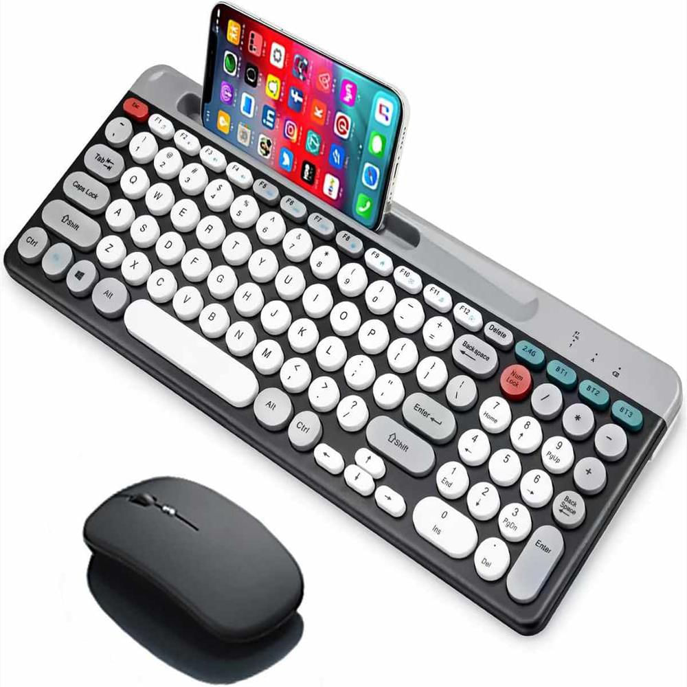 Combo Teclado Bluetooth + Mouse Inalámbrico Multidispositivo img #1