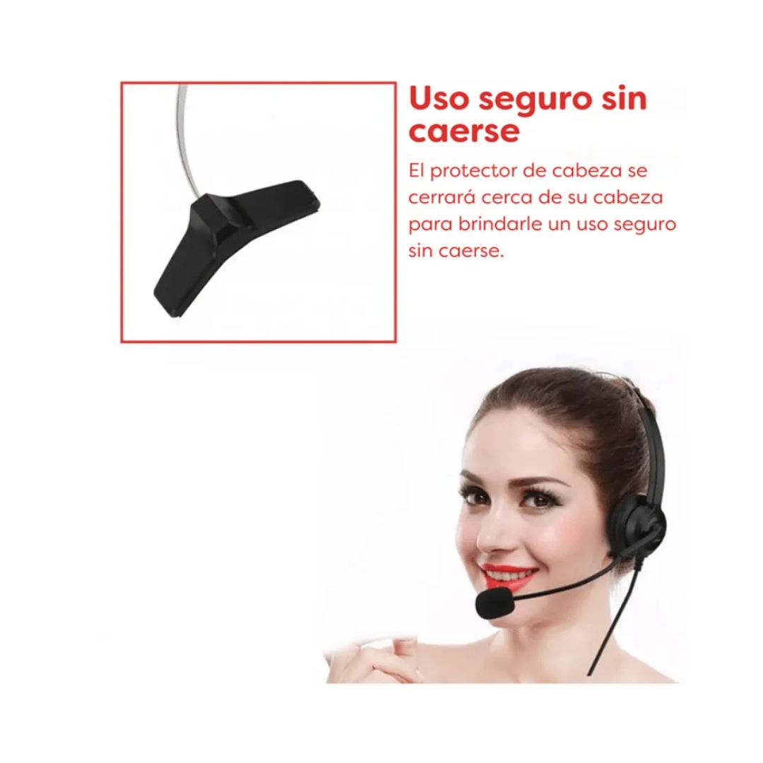 Auriculares Mono De Tráfico Tipo Callcenter 3.5 Mm 40020 img #9
