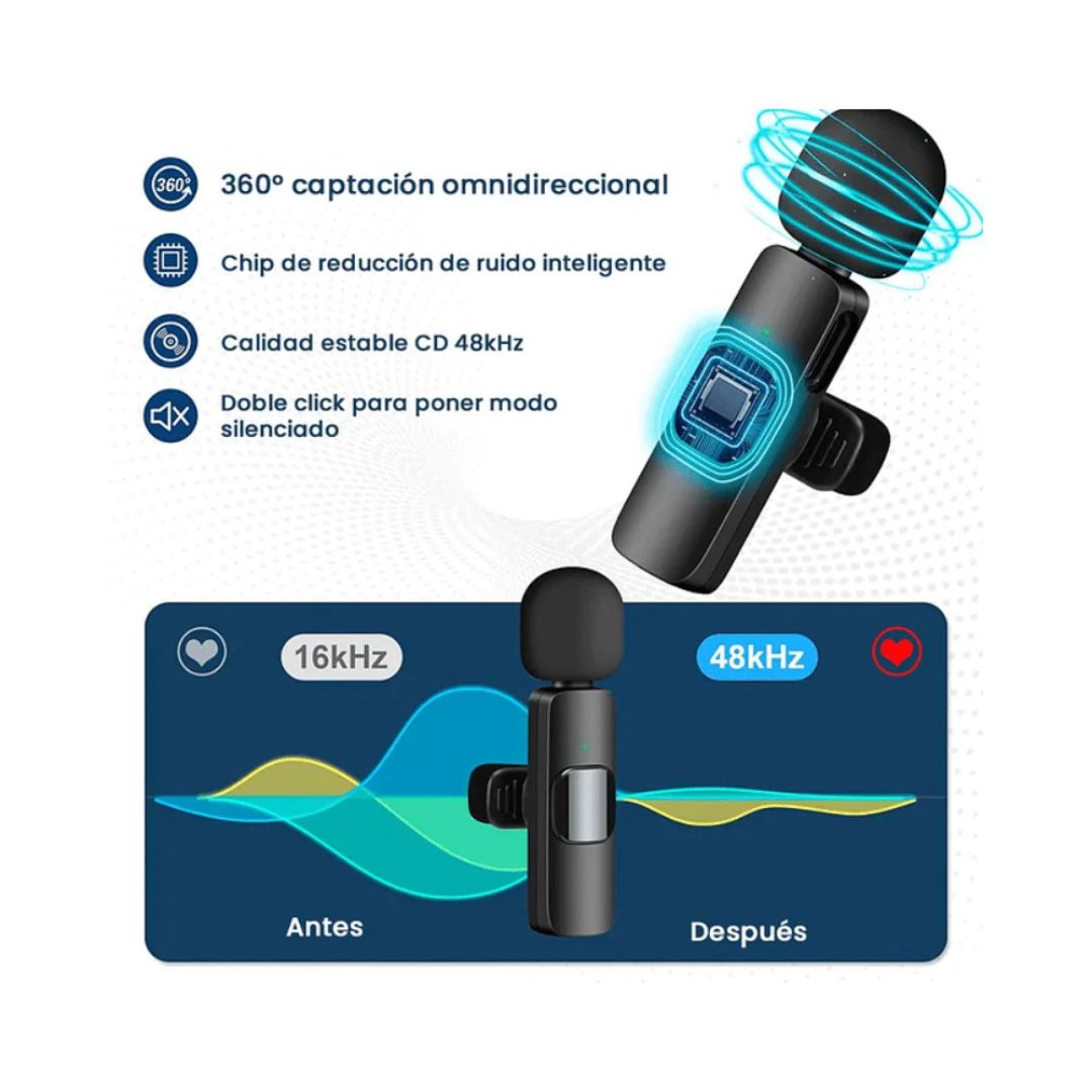 Microfóno Inalámbrico K35 Dual Mic Plug 3.5 40047 img #2