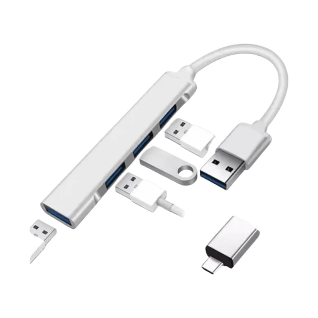 Hub 4 Puertos Usb 2.0 2 En 1 Type C+Usb 23021 img #6
