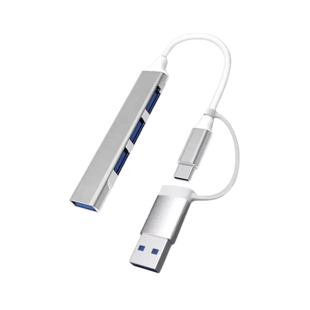 Hub 4 Puertos Usb 2.0 2 En 1 Type C+Usb 23021 img #1