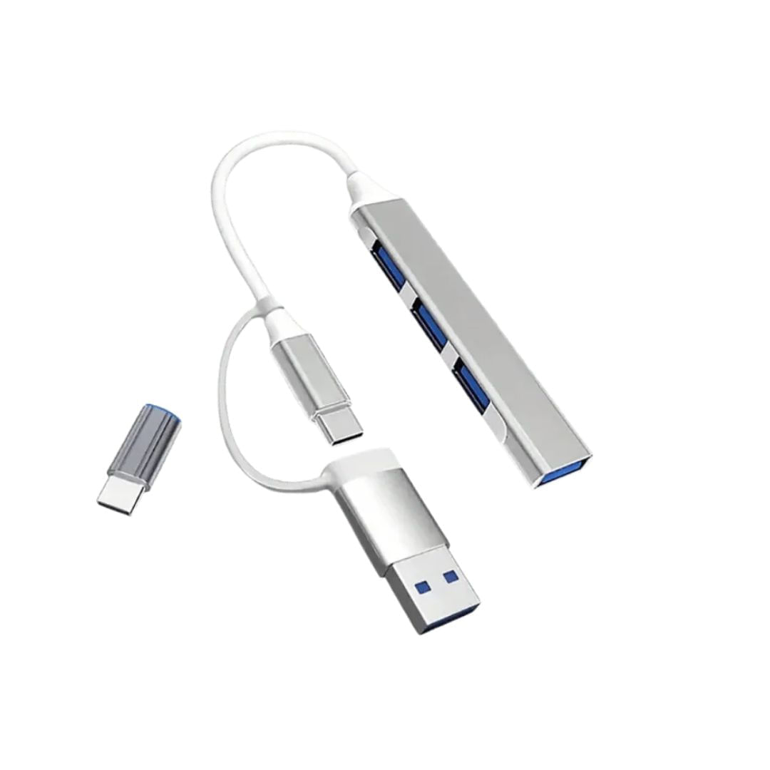 Hub 4 Puertos Usb 2.0 2 En 1 Type C+Usb 23021 img #2