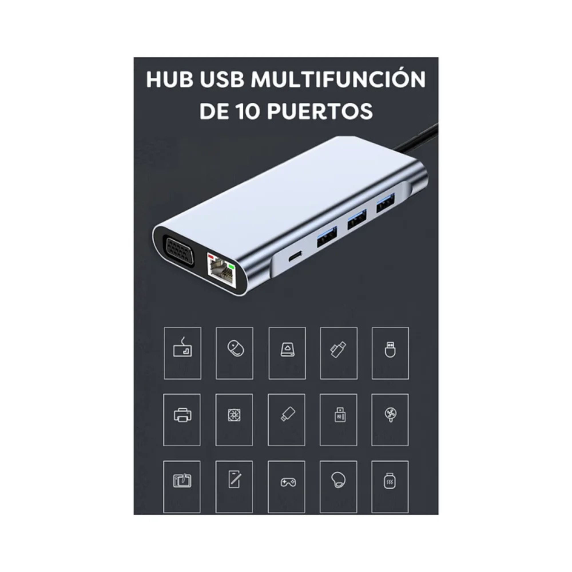 Hub 10 En 1 Tipo C Byl-2110c 16192 img #3